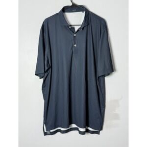 Turtleson Mens Performance Polo Shirt XL Blue Purple Geometric Micro Print Golf